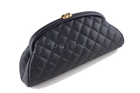 chanel caviar kisslock clutch|CHANEL Caviar Quilted Timeless Clutch Black.